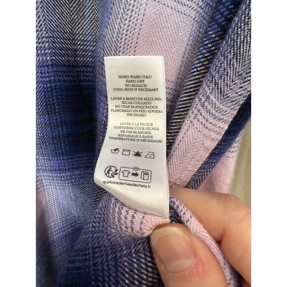 Rails Hunter Orchid Navy Plaid Flannel Button Down Collared Shirt Small Soft - Picture 5 of 7